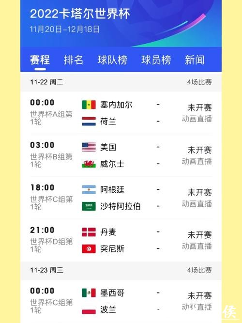 最新足球世界杯直播时间表一览